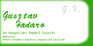 gusztav hadaro business card