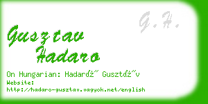 gusztav hadaro business card